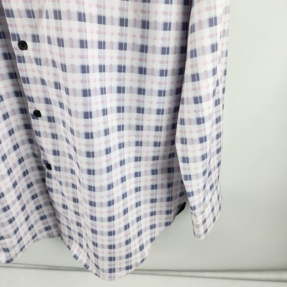 WRK Shirt Mens 17 Multi Geometric 4 Way Stretch L/S Button Up - Picture 4 of 8